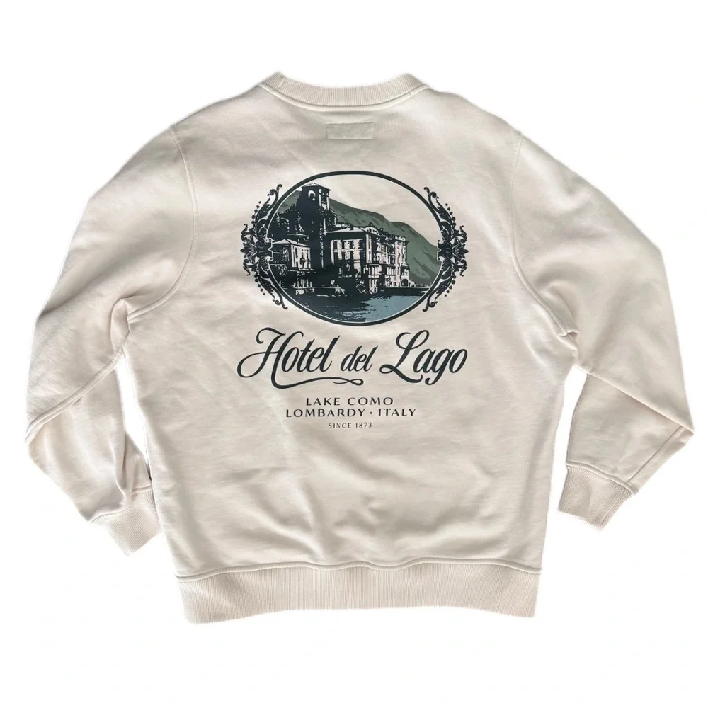 Abercrombie & Fitch “Hotel del Lago” Crewneck – Lake Como 🇮🇹 (Men’s Size L) - Picture 6 of 7